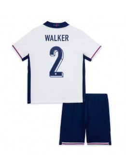 England Kyle Walker #2 Heimtrikotsatz für Kinder EM 2024 Kurzarm (+ Kurze Hosen)